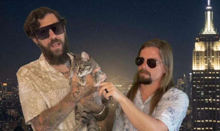 Smile Empty Soul’s Sean Danielsen and Jon Loree dropped $200 on a green screen and turned it into the “Bleeding Out” music video.